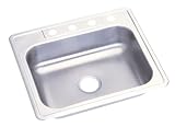  : Elkay KQ2522D6PB4 Revere Kitchen Queen 25-by-22-by 6 Inch Single Bowl Drop-In Stainless Steel Kitchen Sink