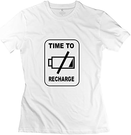 Personalised Custom Women's New Tshirts Empty Power Recharge Size S White