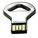 AMP 8GB Chrome Key Shaped USB Flash Drive