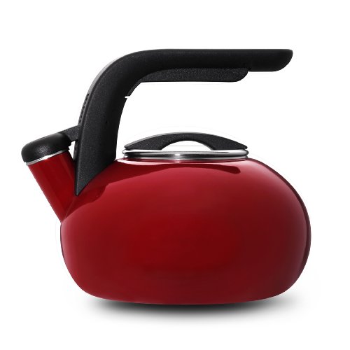 Best Cheap KitchenAid Teakettle 1.5-Quart Porcelain Enamel on Steel Curling Kettle , Red