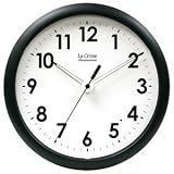 La Crosse Illuminated 403-310A 10 Inch Black frame clock