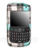 DB Premium Blackberry 8900 Curve Javelin Hard Crystal Case Blue Checkered D ....