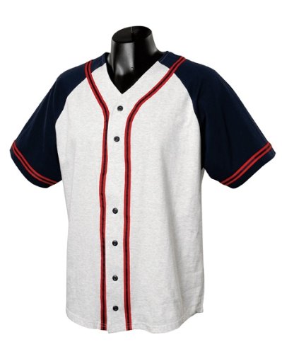 Wholesale Case of Champion 6.7 oz Contrasting Raglan Sleeve Button-Front Baseball Jersey T1394