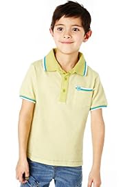 Pure Cotton Fine Striped Polo Shirt