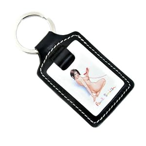 Paul Smith leather & ceramic key fob PS1063