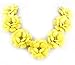 Fit&Wit Color Golden Plated Chain 7 Flowers Mint Statement Fashion Flower Necklace YELLOW