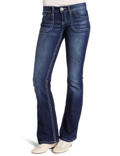 YMI Juniors Pork Chop Back Flap Boot Cut Jean