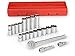 TEKTON 11601 3/8-Inch Drive Socket Set, Metric, 21-Piece