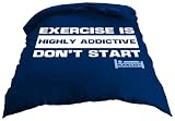 Zap Plain Lazy Exercise Is  Highly Addictive  Duvet, Single