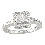 14K White Gold 1 ctw Diamond Engagement Ring