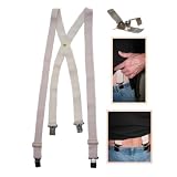 Big and Tall XL Elastic Undergarment Suspenders - 54 inches Long