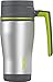 Thermos Element5 16 Ounce Vacuum Insulated Stainless Steel Travel Mug, Charcoal/Lime
