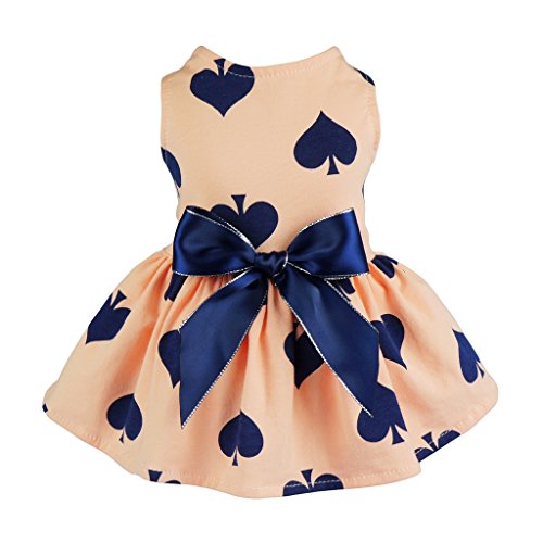 Fitwarm Sweetie Ribbon Pet Clothes Dog Dress Vest Shirts Sundress, Large