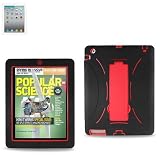 HEAVY DUTY HYBRID CASE FOR IPAD2 FITTING CASE TWO PIECE FOR EXTRA PROTECTION ONE HARD PLASTIC INSIDE ONE OUTER SILICONE FOR COMFORTABLE TOUCH FEELING AND BETTER GRIP. (BLACK/RED) x1 Dungza Screen protector Free. x1 Dungza stylus pen free.