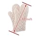Oven Mitts Flame Retardant Mitts Heat Resistant to 425° F Black Color 2-Pack (17 inch, White)