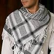 NOVICA Cotton scarf, 'Black Houndstooth'