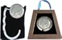 1 Gemstone Mother of Pearl FOLDING Purse Hanger with Black Velvet Pouch and Gift Box
