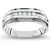 Comfort-Fit Men's Wedding Ring in 14k White Gold or Yellow Gold (H/I1, 1/5 ct. tw.)