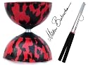 Mr Babache Medium Harlequin Diabolo Set Red/Black