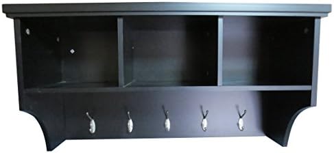 Inskeppa Black Entryway Hanging Shelf Unit