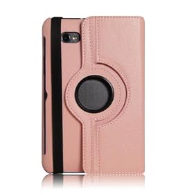 PU Leather Folio Multi 360 Degree Angle Stand Up Case Cover For Samsung Galaxy TAB 7.0 Plus Wi-Fi GT-P6200 GT-P6210 Pink Brand New In Retail Package
