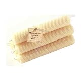 ArtisanStreet's Hand-Rolled Beeswax Honeycomb Tapers. Set of 12 Candles Measuring 6 Inches. Creamy Dripless, Long Burning Perfectly to End. Providing Warm Glow & Subtle Honey Fragrance. Limited Edition.