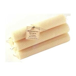 ArtisanStreet's Hand-Rolled Beeswax Honeycomb Tapers. Set of 12 Candles Measuring 16...