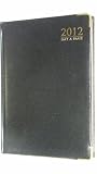 padded 2012 one day to a page appointment diary A5 size with metal corner and gilt edge pages for office/desk/business