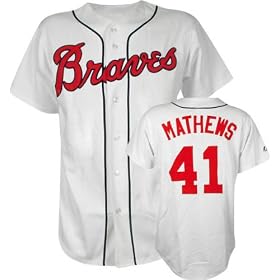 Eddie Mathews Milwaukee Braves Cooperstown Throwback Jersey