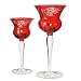 Lenox 8 Inch and 10 Inch Votive Candlesticks, Red Holly