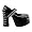 4 1/2 Inch Chain Corset Gothic Shoes Sexy Mary Jane Shoes Chunky Heel Platform Shoes Size: 6
