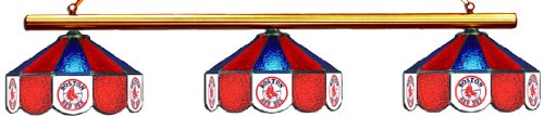 Boston Red Sox Pool Table Light - Stained Glass Shades