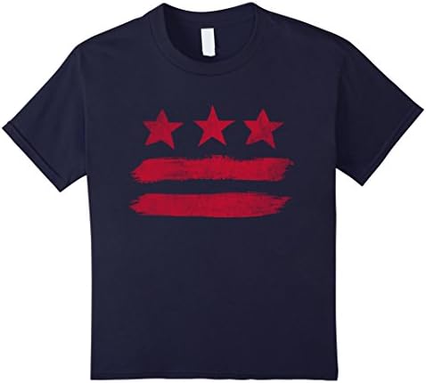 Kids Washington DC Flag USA TShirt Vintage Travel Shirt 12 Navy