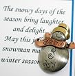 Snowman Gift Pin with Message Card Snowman Gift Pin with Message Card