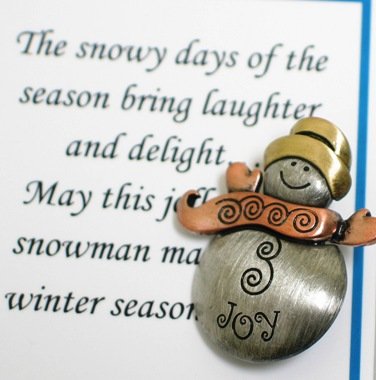Snowman Gift Pin with Message Card Snowman Gift Pin with Message Card