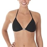 Xhilaration Triangle Swim Top - Ebony
