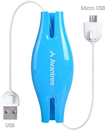 Avantree Viva Retractable sync data and charging Micro USB 2.0 Cable for the latest Samsung tablets, Samsung galaxy note 3/note 2/S5/S4/S3, Nokia Lumia 1020/920, HTC one, Sony Xperia Z1S, Google Nexus 5/4, LG G2 and other popular micro mobile gadgets, fast charging and transfer (Blue)