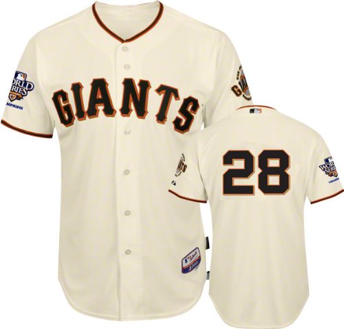 Buster Posey Jersey: San Francisco Giants #28 Home Ivory Cool Base Authentic On-Field Jersey with 2010 World Series Champs Patch buster posey jersey. Buster Posey Jersey: San Francisco Giants #28 Home Ivory Cool Base Authentic On-Field Jersey with 2010 World Series Champs Patch