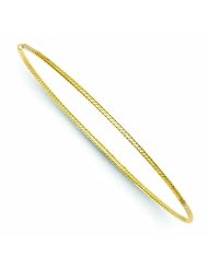Genuine 14K Yellow Gold 1.5mm Twist Slip-On Bangle Bracelet 2 Grams Of Gold 100% Satisfaction Guaranteed.