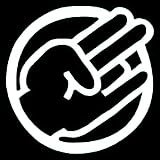 SHOCKER CIRCLE CUSTOM - Vinyl Decal Sticker 5 WHITE by Ikon Sign & Design