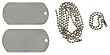 US Erkennungsmarke, Hundemarke, DOG TAG, Edelstahl, mit Kette