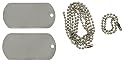 US Erkennungsmarke, Hundemarke, DOG TAG, Edelstahl, mit Kette