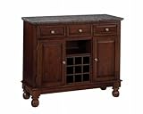 Salmon Granite Top on Cherry Server by Home Styles - Medium Wood (5300-0075 ....