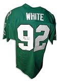 Reggie White Autographed Philadelphia Eagles Throwback Jersey Inscribed with 198 Sacks