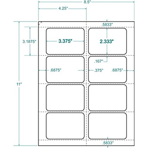 800 Compulabel Adhesive Name Badges, 2.33 X 3.38, White (Same Size As Avery 5395, 05395)