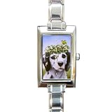 Limited Edition Violano Italian Charm Rectangle Watch Dalmatian Victorian