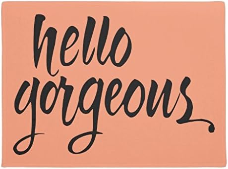Pouenm1 Hello Gorgeous Door Mat, 15 Inch by 24 Inch