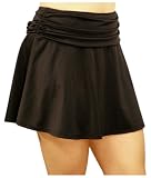 It Figures Women's Plus Solid Cover Up Disco Skirt