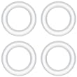 0 Gauge Clear Rubber O-Ring 4-Pack