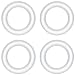0 Gauge Clear Rubber O-Ring 4-Pack